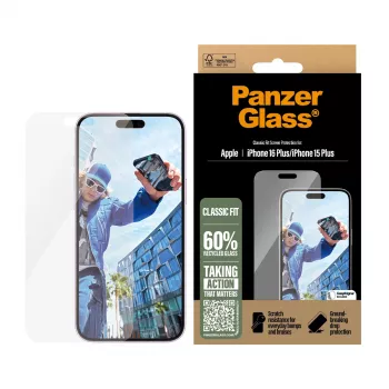 PanzerGlass® näytönsuojakalvo iPhone 16 Plus | 15 Plus | Classic Fit