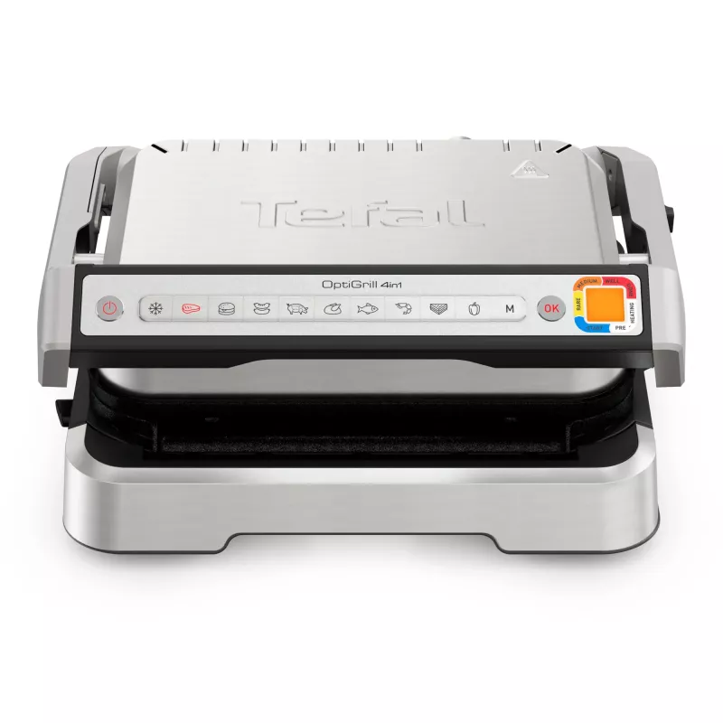 Kontaktigrilli Tefal OptiGrill 4in1 GC774D30 musta hopea suorakaiteen muotoinen
