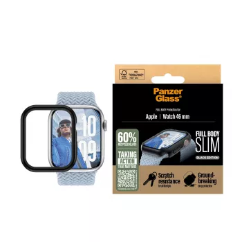 Näytönsuojakalvo PanzerGlass Snappie Full Body ohut musta Apple Watch Series 10 46mm