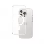 PanzerGlass HardCase läpinäkyvä suojakotelo valkoisella MagSafe-tuella iPhone 16 Pro