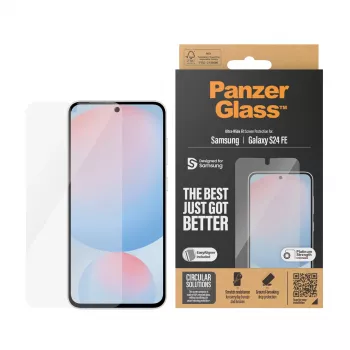 PanzerGlass® näytönsuojakalvo Samsung Galaxy S24 FE | Ultra-Wide Fit EasyAligner-telineellä