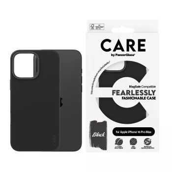PanzerGlass CARE™ by ® suojakotelo musta MagSafe-tuella iPhone 16 Pro Max
