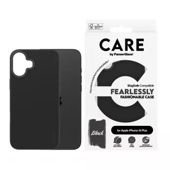 PanzerGlass CARE™ by ® suojakotelo musta MagSafe-tuella iPhone 16 Plus, suojakotelo, Apple, Apple - iPhone 16 Plus, musta