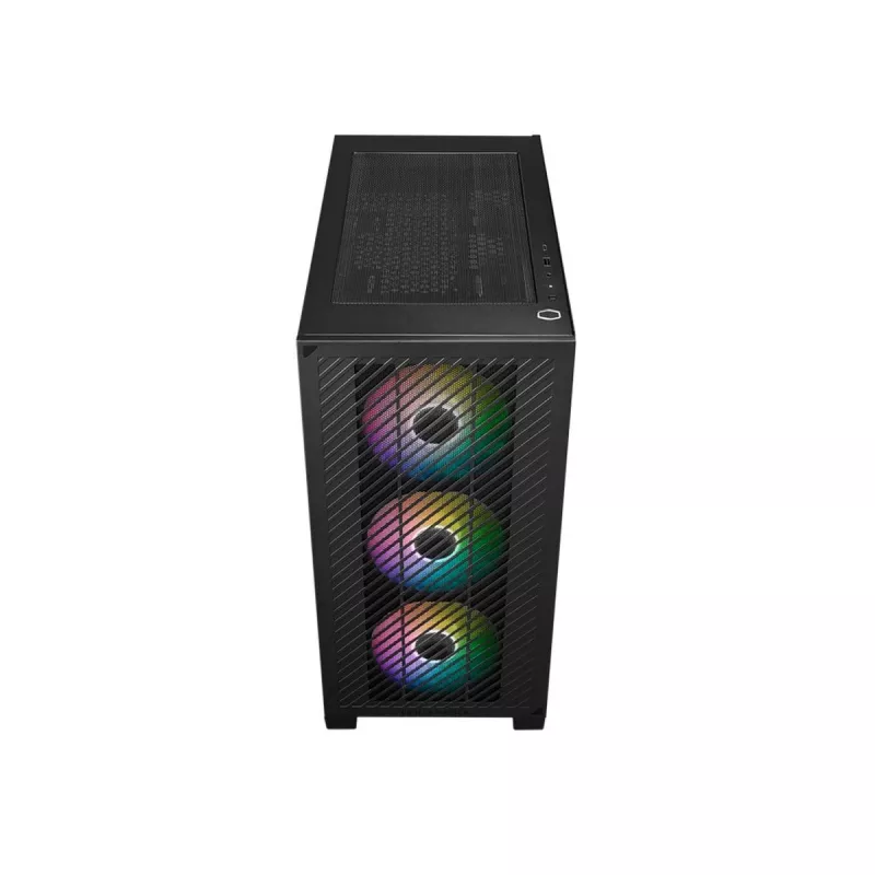 Cooler Master Elite 301 ARGB Mini Tower -kotelo, musta, ikkunalla, 3x 120 mm ARGB-tuuletinta