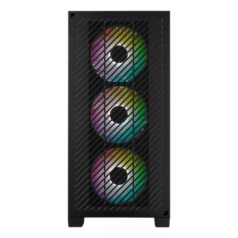 Cooler Master Elite 301 ARGB Mini Tower -kotelo, musta, ikkunalla, 3x 120 mm ARGB-tuuletinta