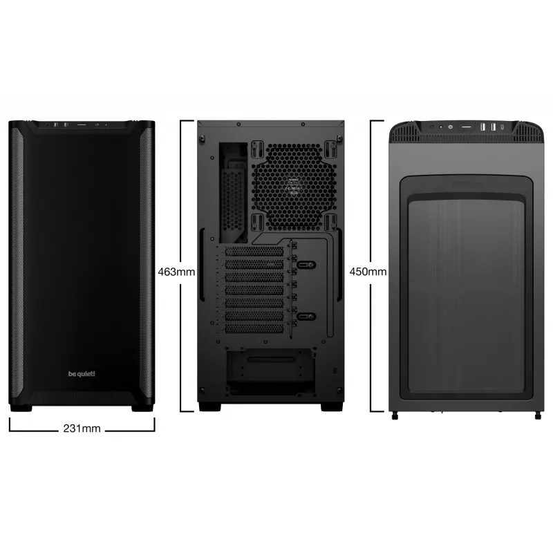 PC-kotelo be quiet! PURE BASE 501 Black Midi Tower