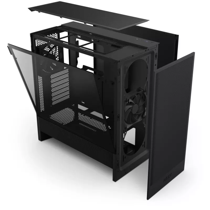NZXT H5 Flow (2024) Mid Tower ATX -kotelo, musta