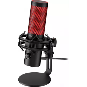 HyperX QuadCast 2 - USB-mikrofoni (musta), podcast-mikrofoni, -7,5 dB, 20–20 000 Hz, 0,05 %, 32 Ω, 24 bit