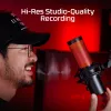 HyperX QuadCast 2 - USB-mikrofoni (musta), podcast-mikrofoni, -7,5 dB, 20–20 000 Hz, 0,05 %, 32 Ω, 24 bit