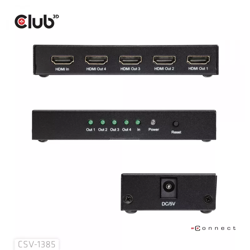 CLUB3D 1–4 HDMI™ -jakaja 4K120Hz