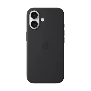 APPLE iPhone 16 – silikonikotelo MagSafe-toiminnolla – musta