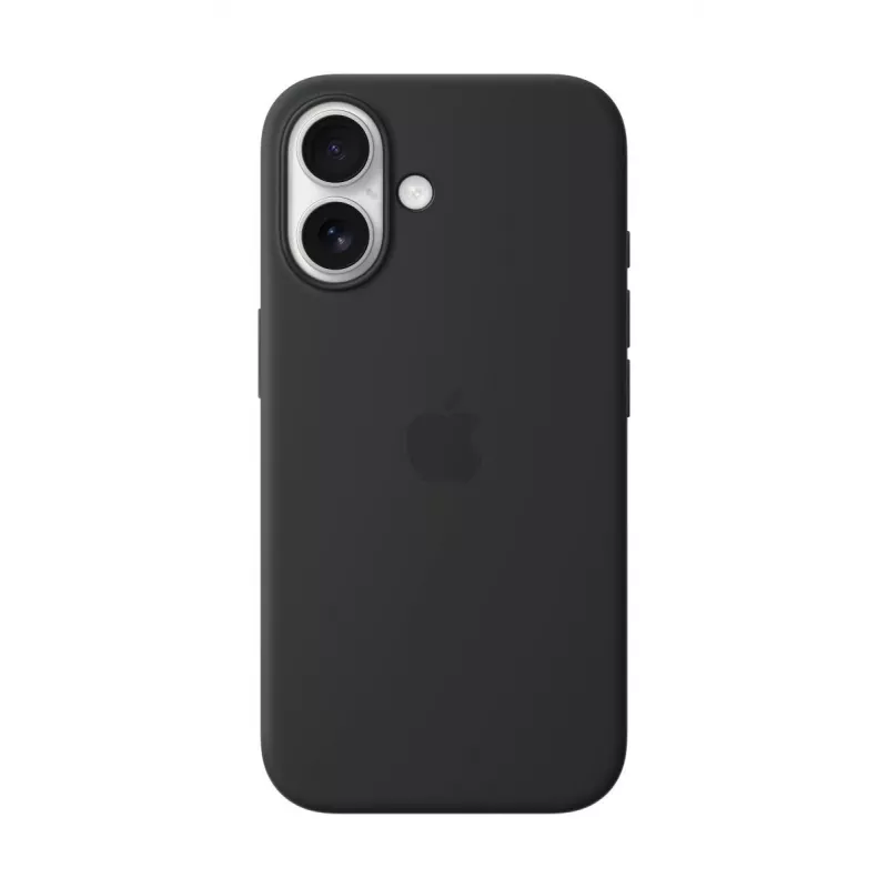 APPLE iPhone 16 – silikonikotelo MagSafe-toiminnolla – musta