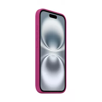 Apple silikonikotelo MagSafe-toiminnolla iPhone 16 fuksia