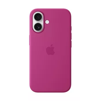 Apple silikonikotelo MagSafe-toiminnolla iPhone 16 fuksia