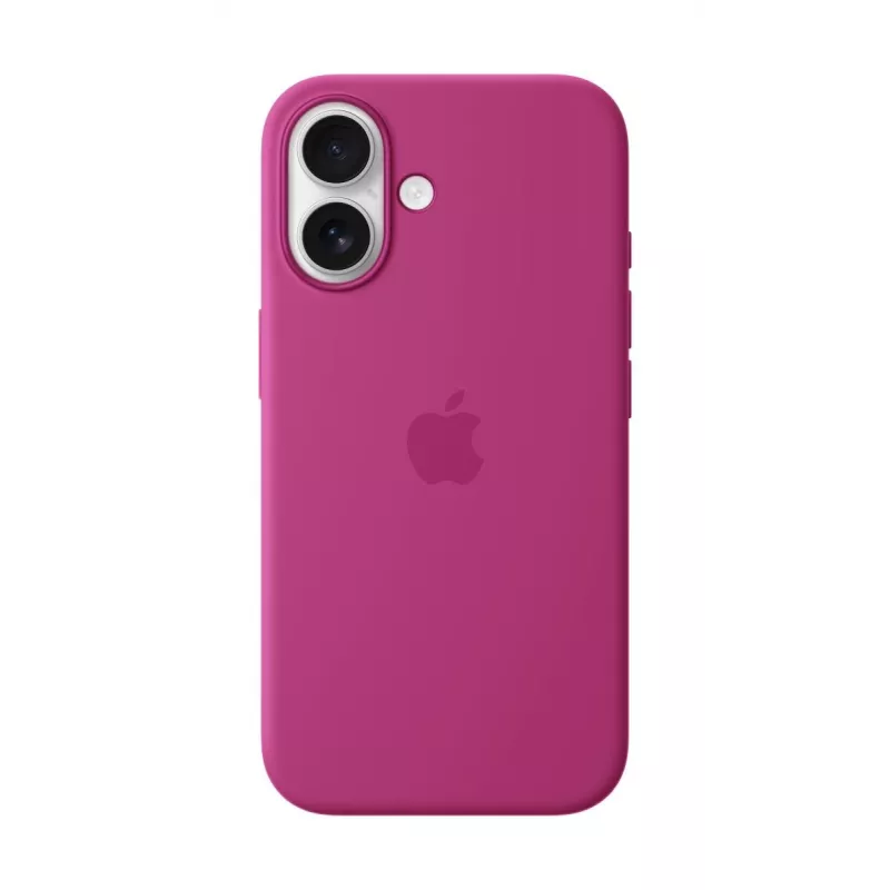 Apple silikonikotelo MagSafe-toiminnolla iPhone 16 fuksia