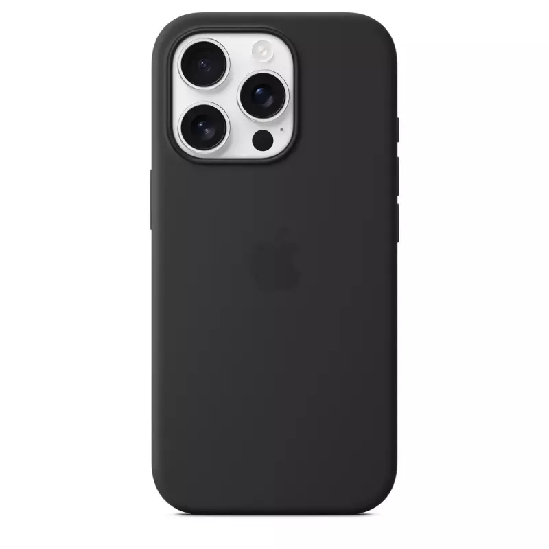 Apple silikonikotelo MagSafe-toiminnolla iPhone 16 Pro musta