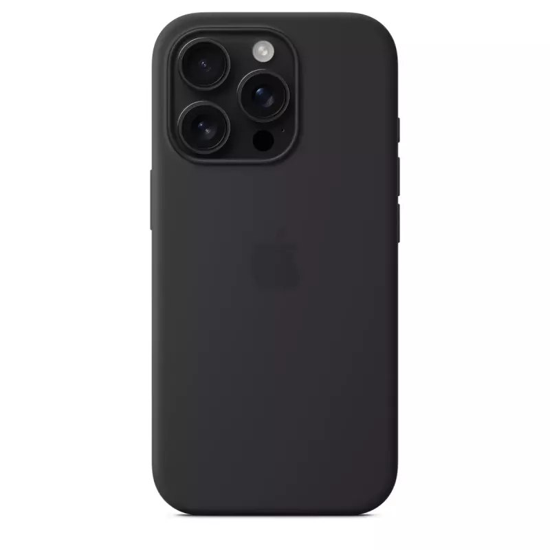 Apple silikonikotelo MagSafe-toiminnolla iPhone 16 Pro musta