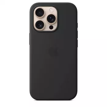 Apple silikonikotelo MagSafe-toiminnolla iPhone 16 Pro musta