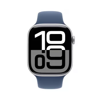 APPLE Watch Series 10 GPS + Cellular 46 mm hopea alumiinikotelo Denim Sport -rannekkeella - M/L