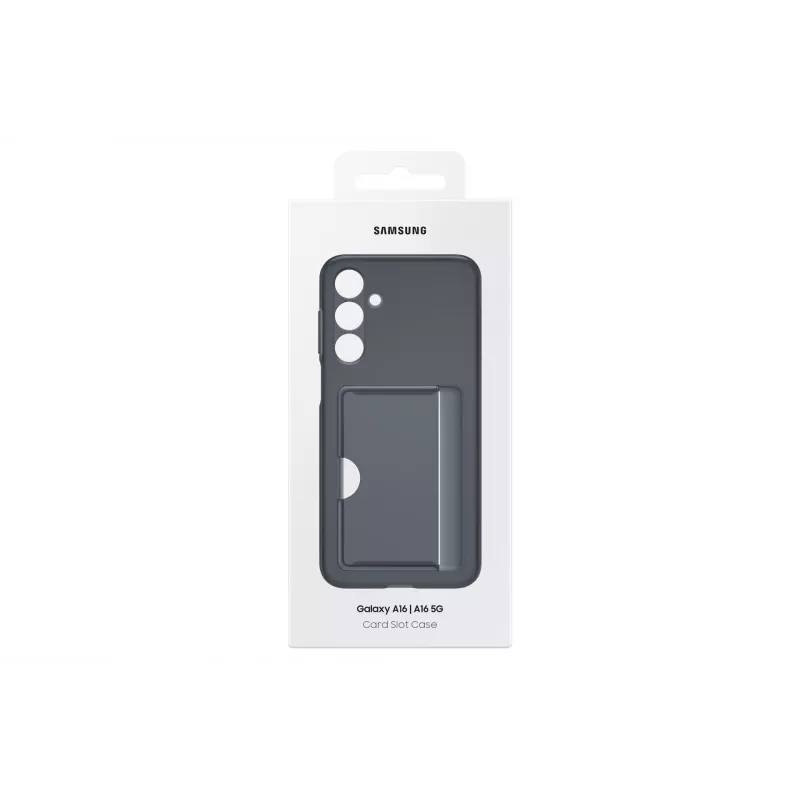 Samsung EF-OA166TBEGWW korttitaskullinen kuori Galaxy A16 / A16 5G:lle, TPU, musta