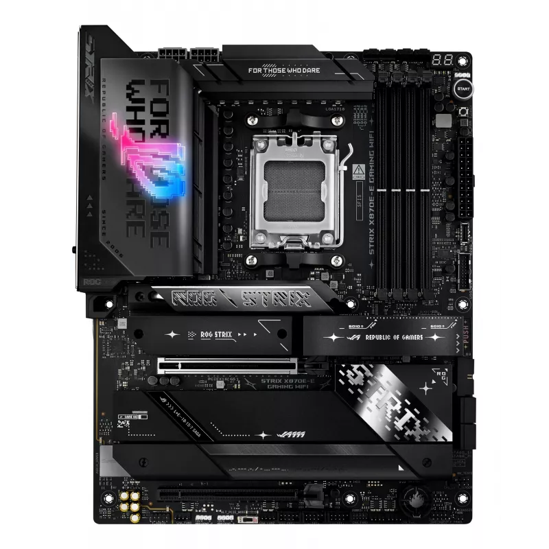 Emolevy ASUS ROG STRIX X870E-E GAMING WIFI ATX, AMD X870E, Socket AM5, DDR5, 4 DIMM, Wi-Fi 7, Bluetooth 5.4, 5Gb LAN
