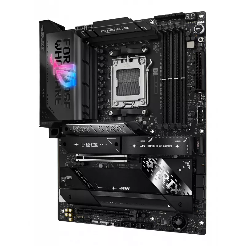 Emolevy ASUS ROG STRIX X870E-E GAMING WIFI ATX, AMD X870E, Socket AM5, DDR5, 4 DIMM, Wi-Fi 7, Bluetooth 5.4, 5Gb LAN