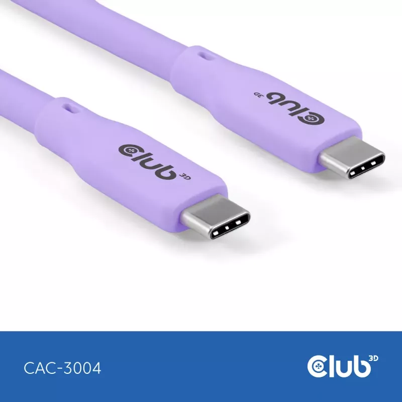 USB-C-kaapeli CLUB3D CAC-3004 2m violetti
