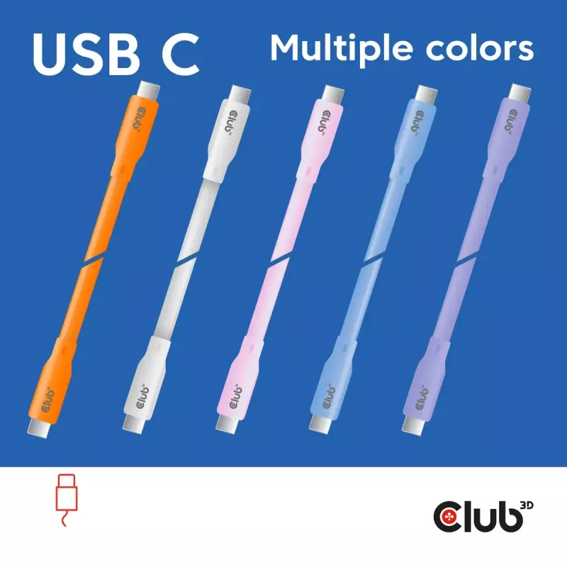 USB-C-kaapeli CLUB3D CAC-3004 2m violetti