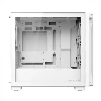 ASUS A23 PLUS TG ARGB WHITE, PC, valkoinen, micro ATX, Mini-ITX, Multi, 16,5 cm, 38 cm