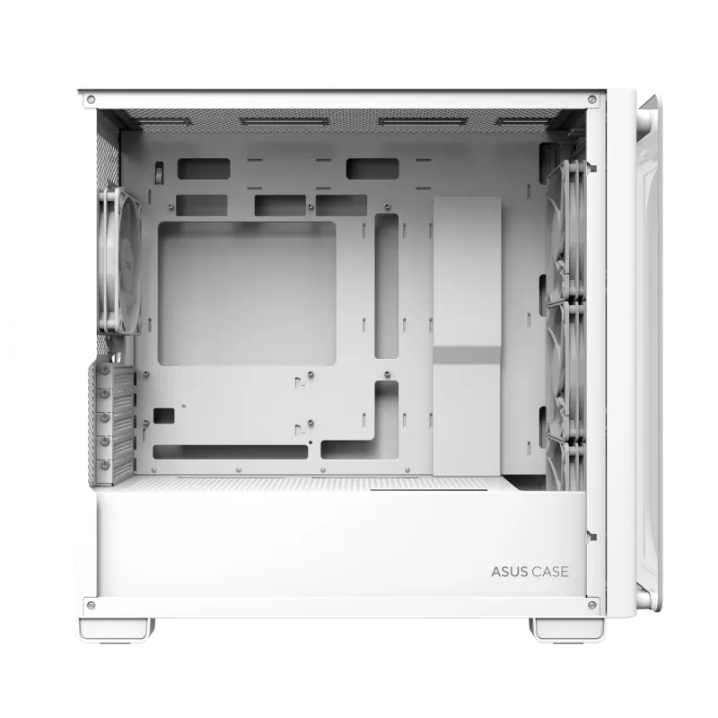 ASUS A23 PLUS TG ARGB WHITE, PC, valkoinen, micro ATX, Mini-ITX, Multi, 16,5 cm, 38 cm