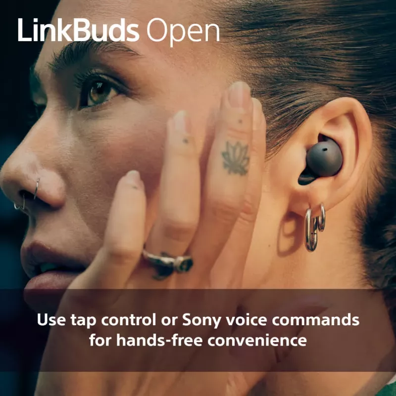 Kuulokemikrofoni Sony LinkBuds Open WFL910B — langaton Bluetooth In-Ear, 20–20.000 Hz, 10 m kantama, 63 g, musta