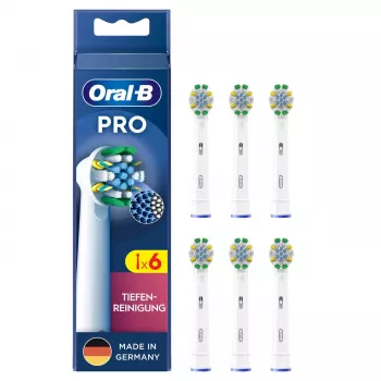 Oral-B Deep Cleaning vaihtoharjaspäät, 6 kpl, valkoinen