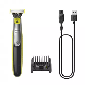 Kalvoparranajokone Philips OneBlade 360 QP2734/23 — 1 terä, ladattava Li-Ion, 60 min käyttöaika, vihreä/harmaa