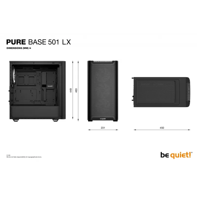 be quiet Pure Base 501 LX musta Midi-Tower