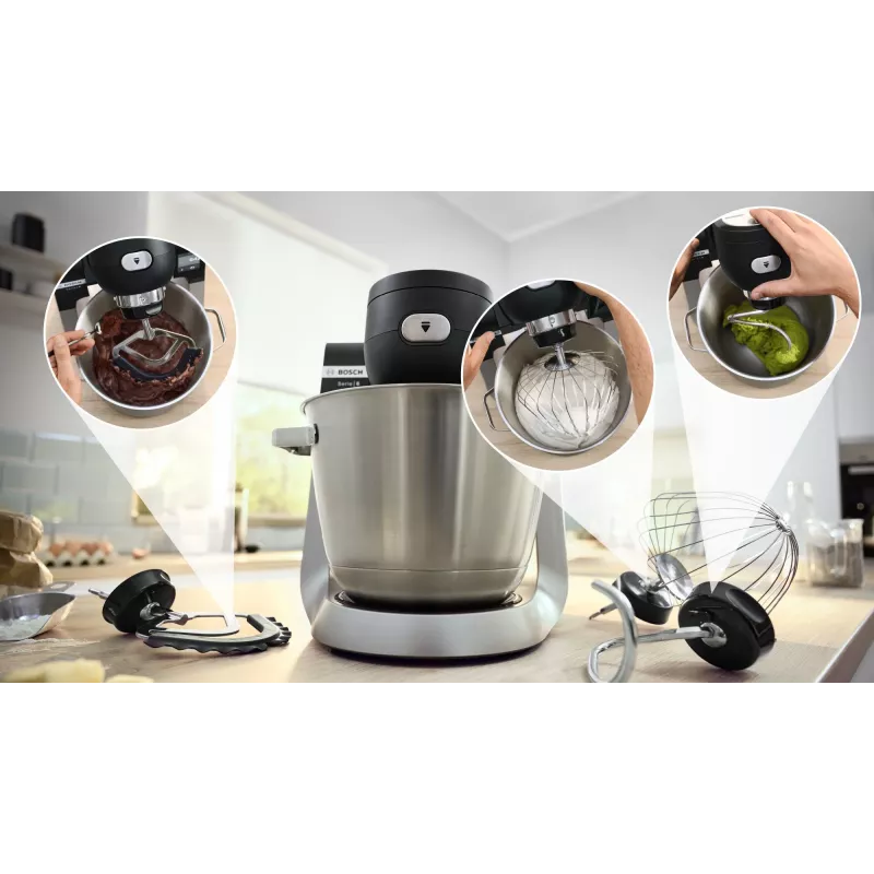 Bosch Serie 6 MUMS6ZS17 yleiskone 1600 W 5,5 L musta, ruostumaton teräs