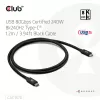 USB Type-C-kaapeli CLUB3D CAC-1570 1,2m — 80Gbps, 240W, tukee 8K@240Hz, musta