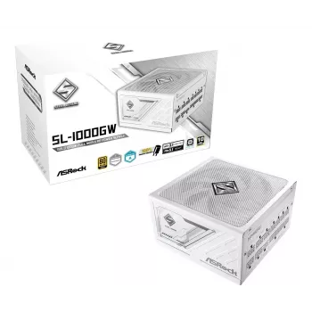 ASROCK Virtalähde Steel Legend Sl-1000gw 1000w 80+ Gold White ATX