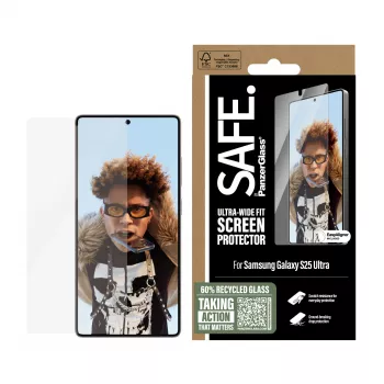 PanzerGlass SAFE. by ® näytönsuoja Samsung Galaxy S25 Ultra | Ultra-Wide Fit EasyAligner-telineellä