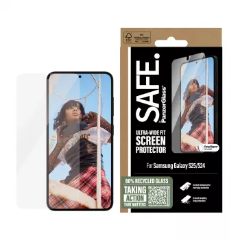 PanzerGlass SAFE. by ® näytönsuojakalvo Samsung Galaxy S25 | S24 | Ultra-Wide Fit EasyAligner-telineellä