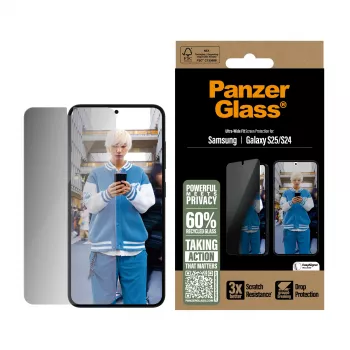 PanzerGlass® tietosuojanäytönsuoja Samsung Galaxy S25 | S24 | Ultra-Wide Fit
