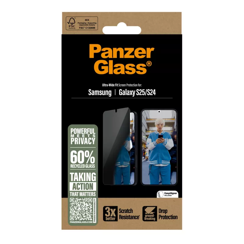 PanzerGlass® tietosuojanäytönsuoja Samsung Galaxy S25 | S24 | Ultra-Wide Fit