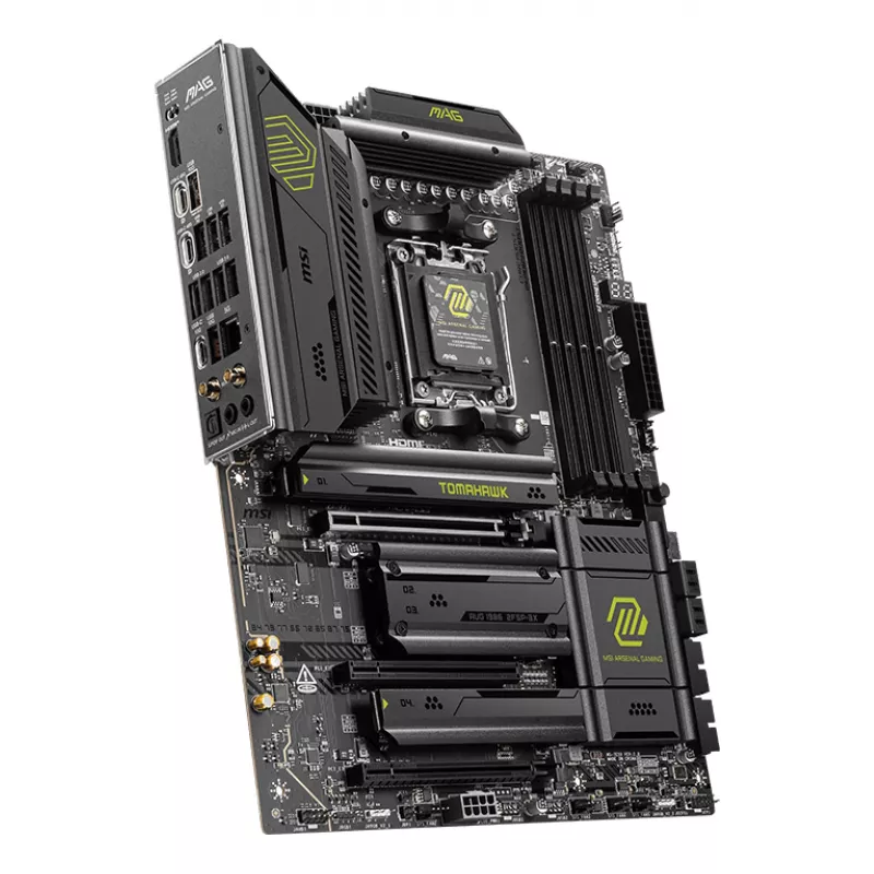Emolevy MSI MAG X870E TOMAHAWK WIFI — AMD X870E, kanta AM5, ATX, 4x DDR5 DIMM, 4x M.2, Wi‑Fi, 5Gb Ethernet