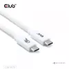Club3D CAC-1572 USB 80 Gbps -sertifioitu kaapeli, USB-C – USB-C, 240 W PD, 8K240Hz, 1,2 m, valkoinen