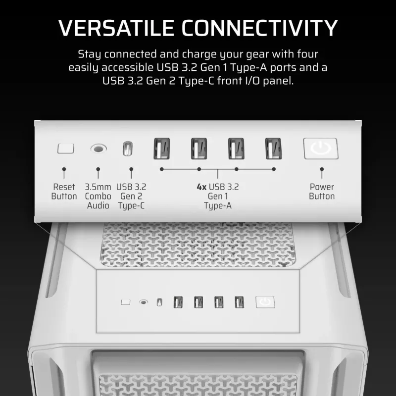 CORSAIR PC-kotelo - 5000T Mid-Tower High-Performance - valkoinen