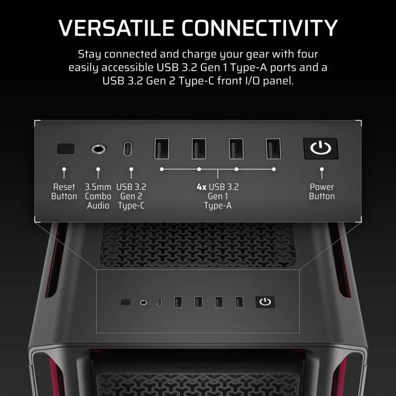 CORSAIR PC-kotelo - Icue Link 5000t Lx RGB Mid-Tower High-Performance