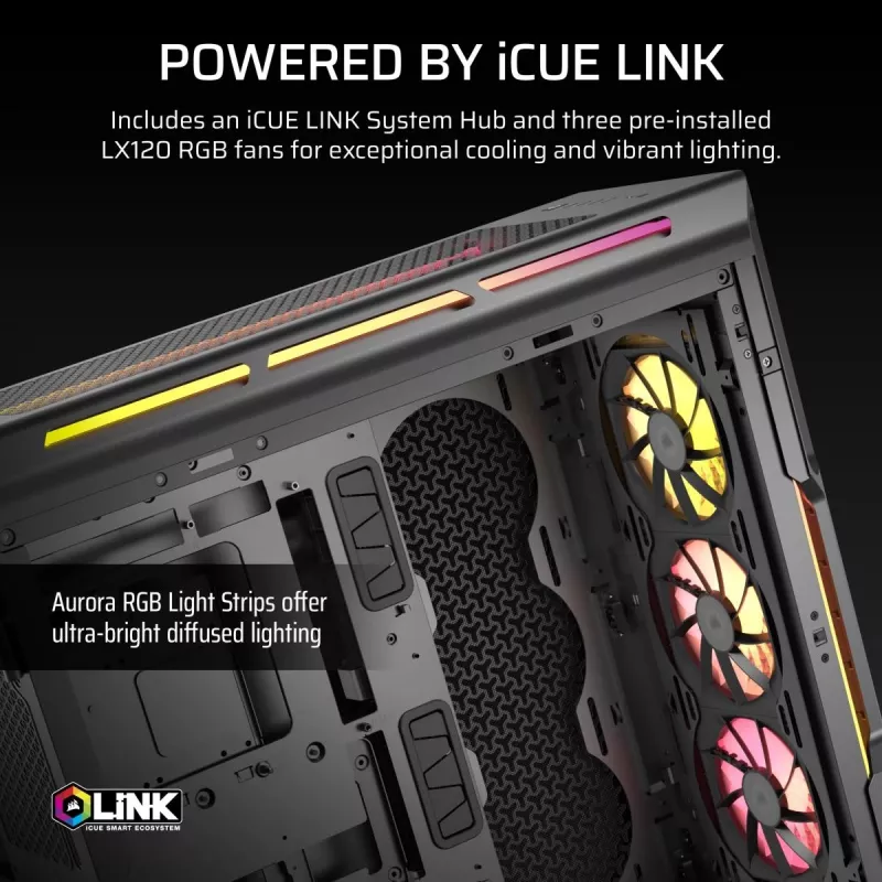 CORSAIR PC-kotelo - Icue Link 5000t Lx RGB Mid-Tower High-Performance