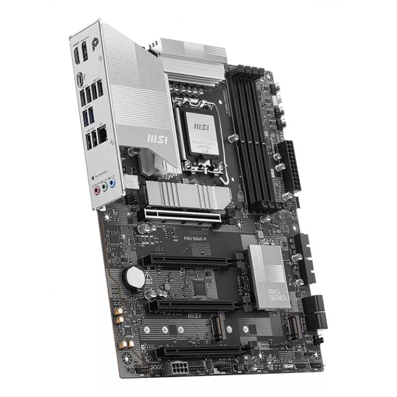 Emolevy MSI PRO B860-P — Intel B860, LGA 1851, ATX, DDR5, 4 DIMM, 3×M.2, 5Gb LAN, HDMI 2.1