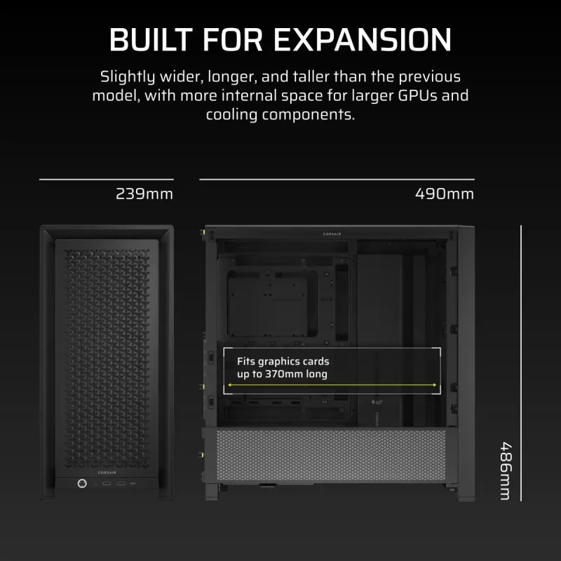 CORSAIR FRAME 4000D Midi-Tower-kotelo musta