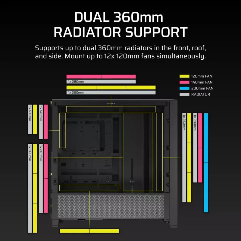 CORSAIR FRAME 4000D Midi-Tower-kotelo musta