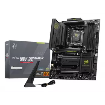Emolevy MSI MAG B850 TOMAHAWK MAX WIFI — AMD B850, kanta AM5, ATX, DDR5, 4×M.2, Wi-Fi 7, 5Gb LAN, 7.1 ääni